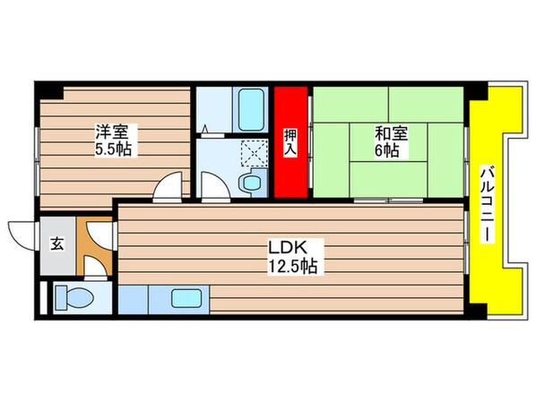 アビタマルフク２の物件間取画像